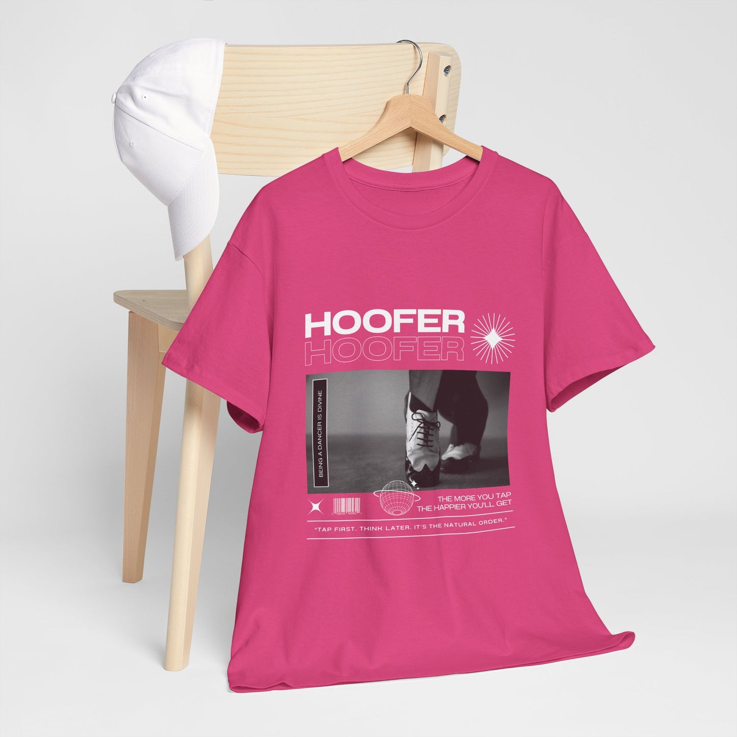 “Hoofer" Tap Dance Unisex Heavy Cotton Tee – Streetwear-Inspired Tap Shoes Graphic T-Shirt for Dancers