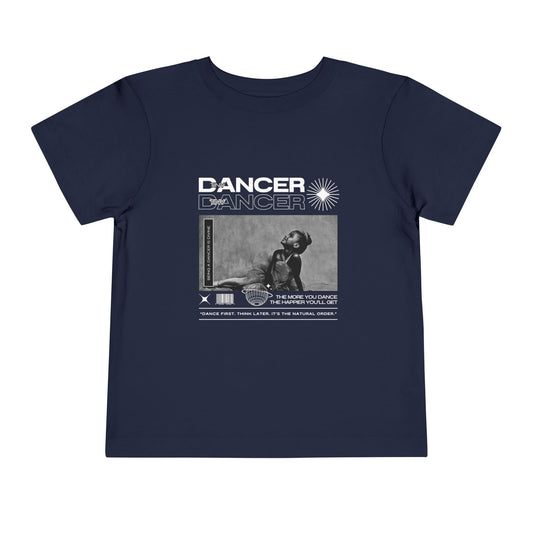 “Tiny Dancer" Toddler Short Sleeve T-Shirt – Streetwear-Inspired Recital Photo Graphic Tee for Kids