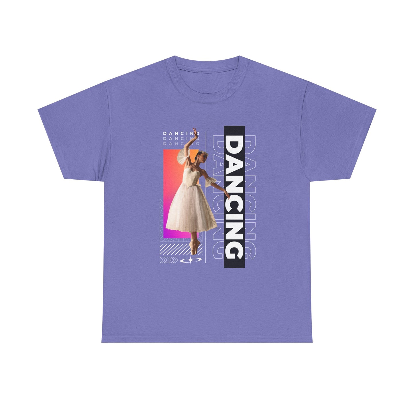 “Dancing” Streetwear-Inspired Female Dancer Unisex Heavy Cotton Tee – Urban Dance Graphic T-Shirt for Performers and Dance Lovers