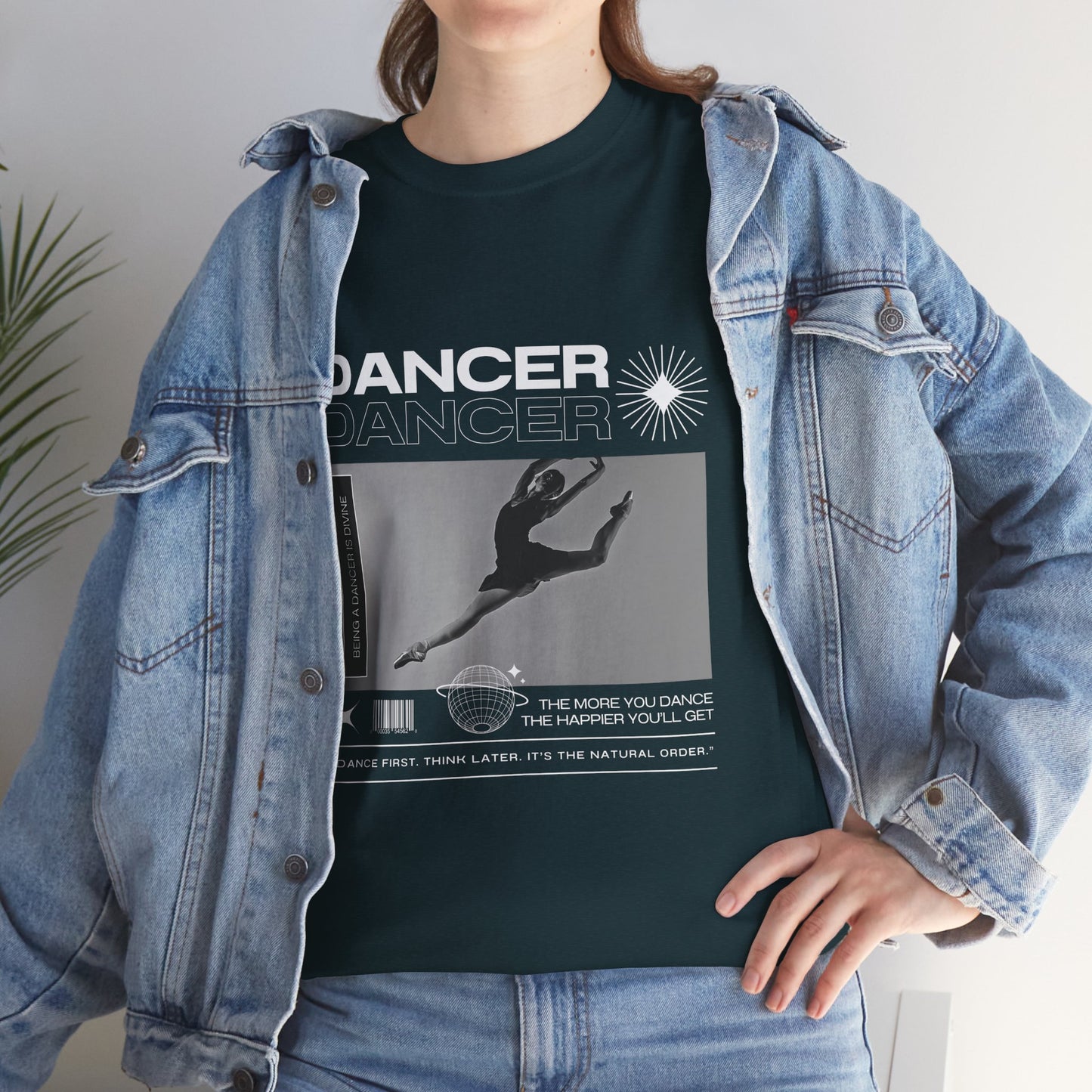 “Dancer” Mottos Streetwear Tee – Unisex Heavy Cotton Dance T-Shirt with Bold Graphic