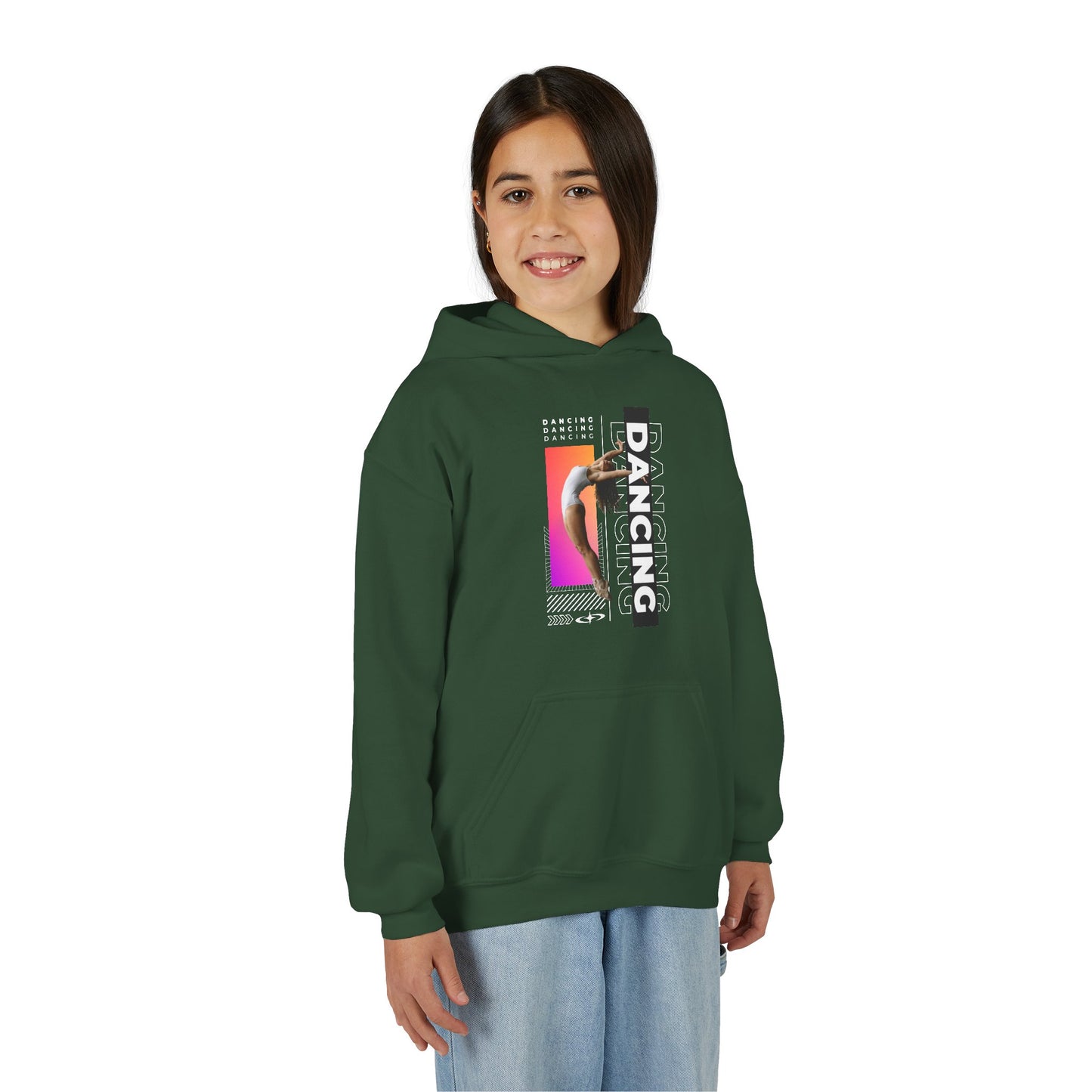 “Dancing” Female Dancer Streetwear Graphic | Unisex Youth Hoodie – Dance Hoodie for Kids & Young Performers
