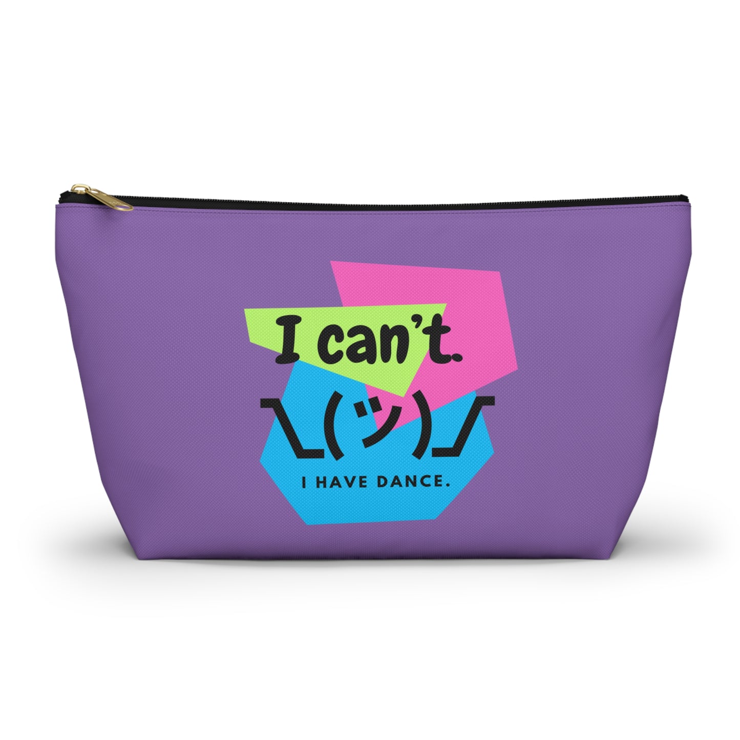 "I Can’t. I Have Dance." Makeup Bag – Retro 80s-Inspired Emoji Graphic – Fun Dance-Themed Zipper Pouch for Cosmetics, Accessories & Gifts