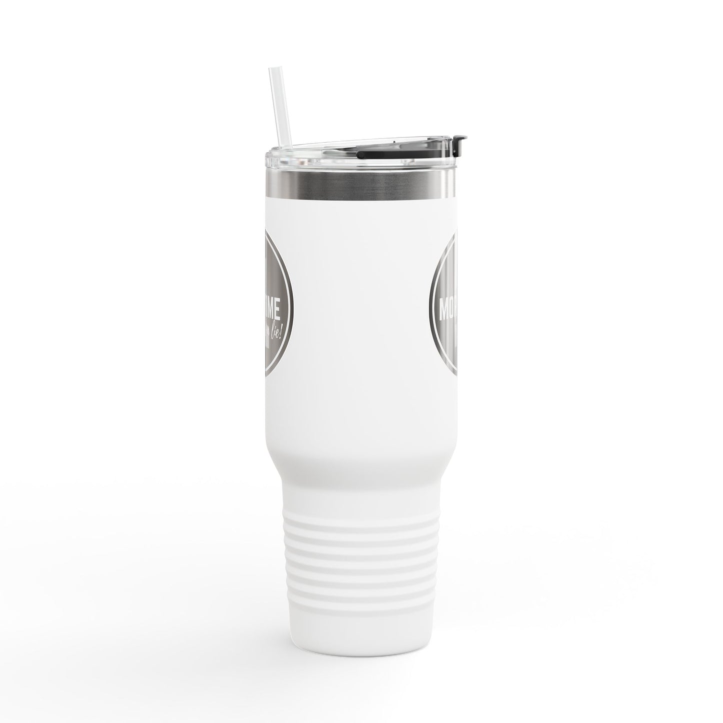"One More Time Is a Lie" Dance Emblem 40oz Insulated Stainless Steel Travel Mug – Bold Graphic Tumbler for Dancers