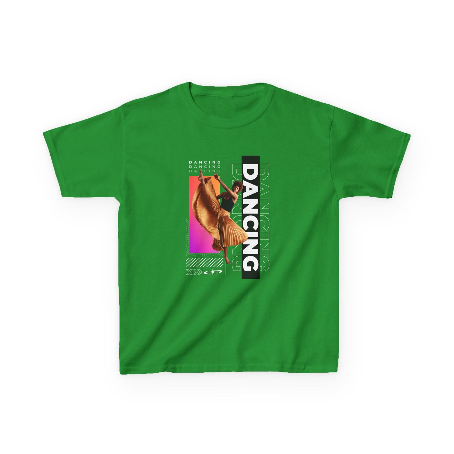 "Dancing" Youth Short Sleeve T-Shirt – Streetwear-Inspired Female Dancer Graphic – Stylish Dance Apparel for Kids