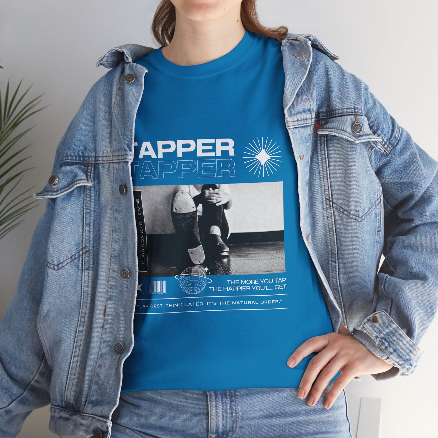 “Tapper” Tap Dance Unisex Heavy Cotton Tee – Streetwear-Inspired Tap Shoes Graphic T-Shirt for Dancers