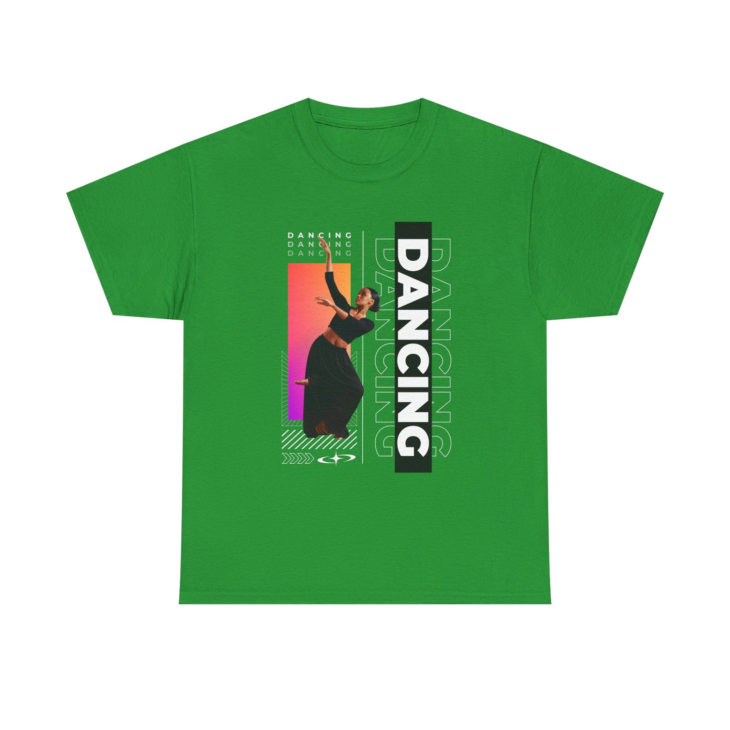 “Dancing” Streetwear-Inspired Female Dancer Unisex Heavy Cotton Tee – Urban Dance Graphic T-Shirt for Performers and Dance Lovers