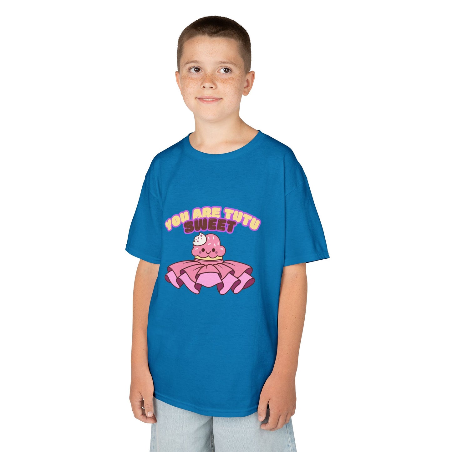 "You Are Tutu Sweet" Youth Short Sleeve Tee – Kawaii Cupcake in Tutu Graphic Dance Shirt for Kids and Ballet Lovers