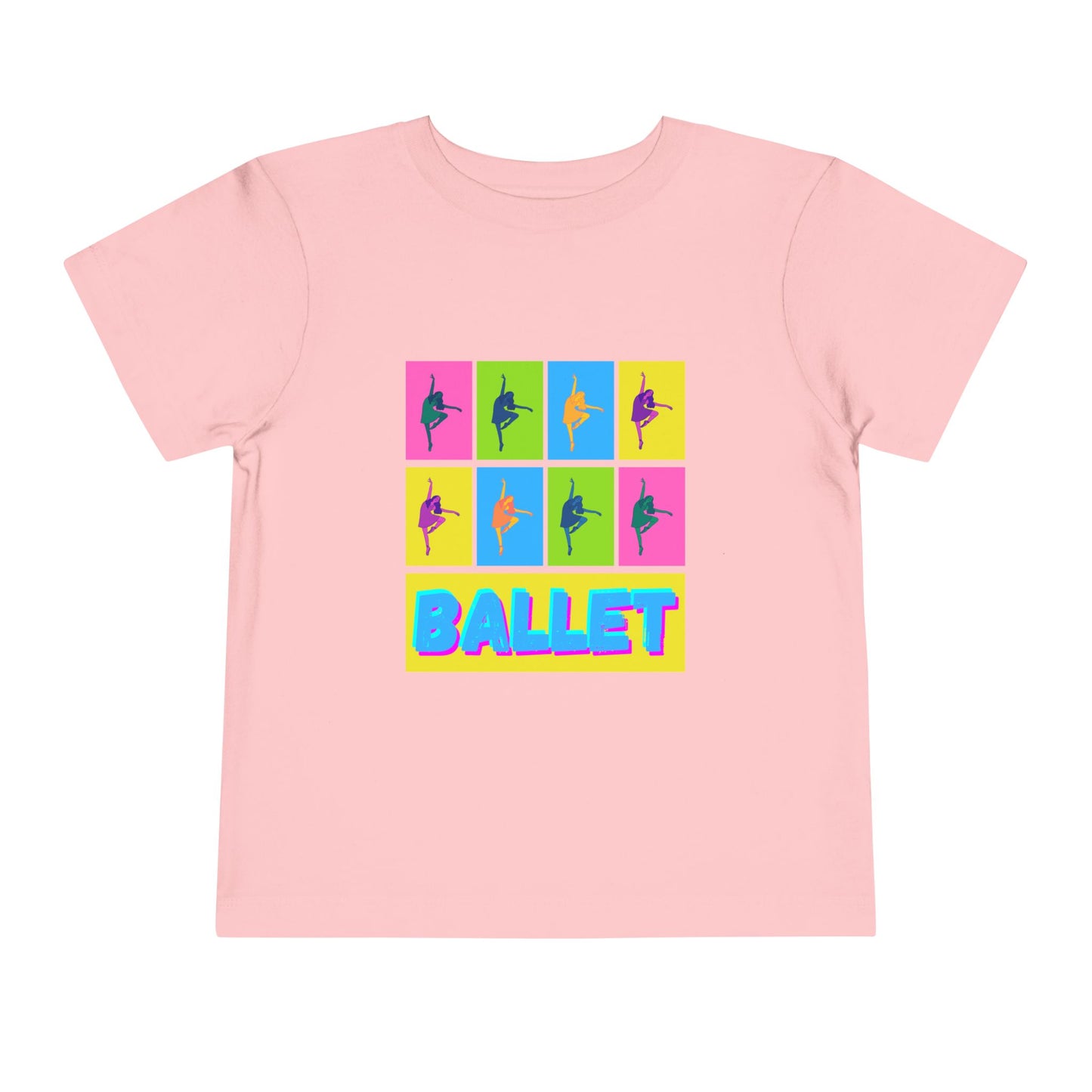 “Ballet" Toddler Short Sleeve T-Shirt – Pop Art Inspired Dance Graphic Tee for Kids