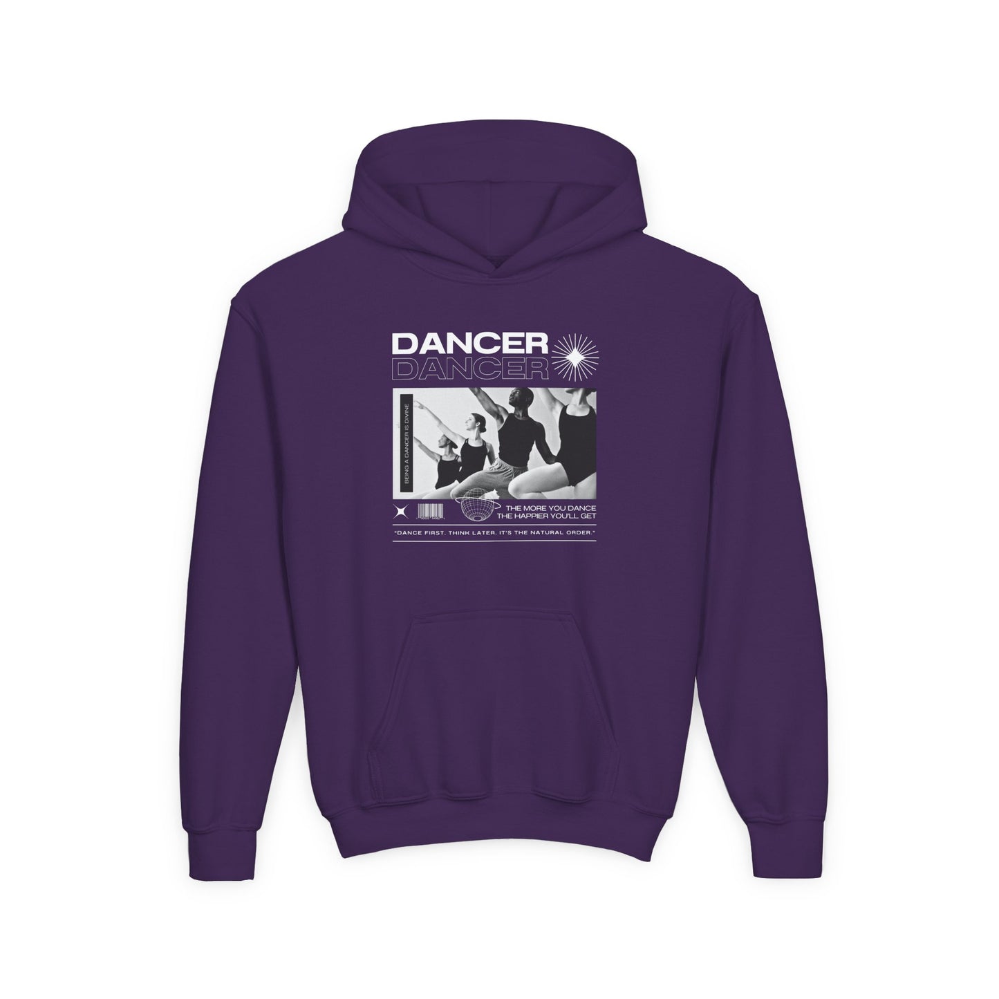 “Dancer” Young Ballet Dancers at the Barre Graphic | Unisex Youth Hoodie – Streetwear-Inspired Ballet Dance Hoodie for Kids & Aspiring Dancers
