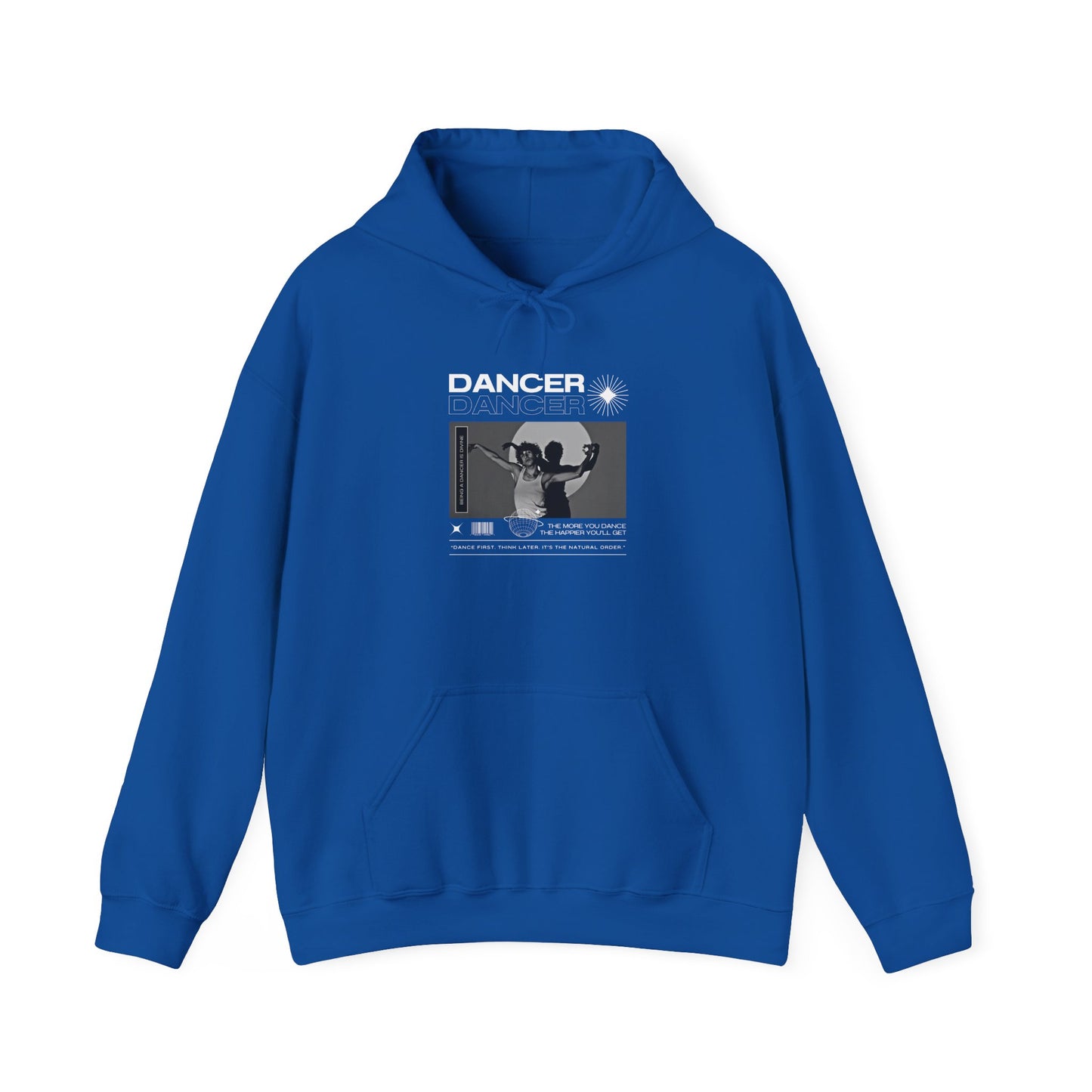 “Dancer” Contemporary Dancer in Spotlight Graphic | Streetwear-Inspired Dance Hoodie for Modern Dance Lovers - Unisex Heavy Blend™ Hooded Sweatshirt