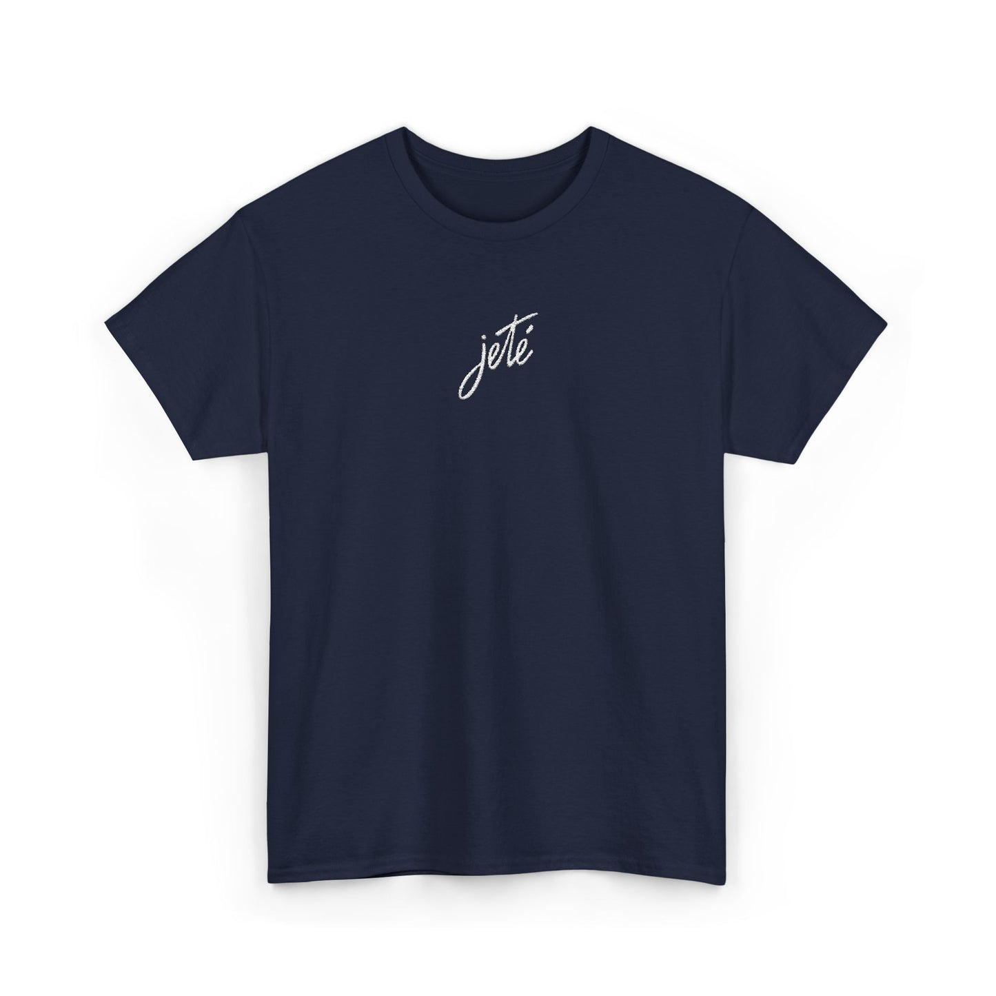 “Jeté” Official Embroidered Logo -Classic Dance Tee for Ballet & Dance Enthusiasts | Unisex Heavy Cotton™ T-Shirt