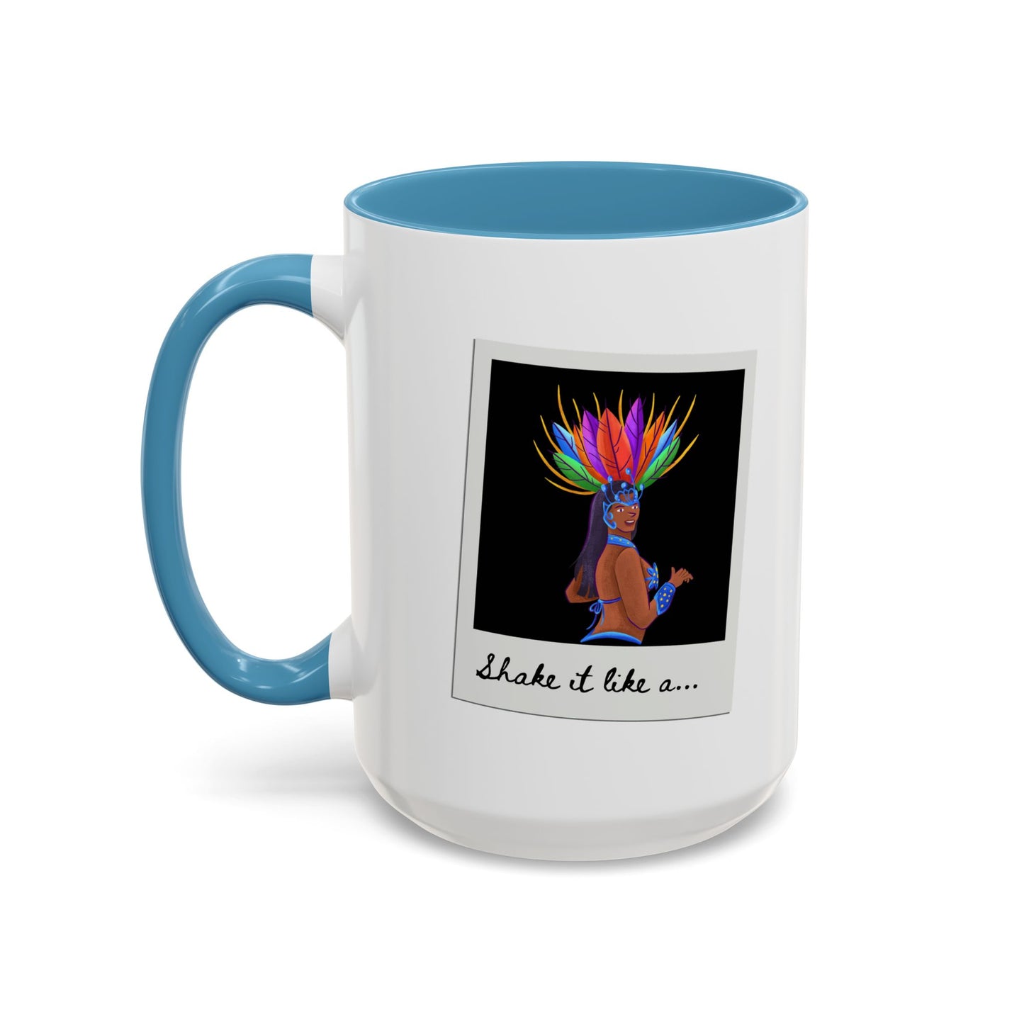 "Shake It Like a..." Accent Coffee Mug – Fun Dance Quote Ceramic Mug for Dancers and Music Lovers