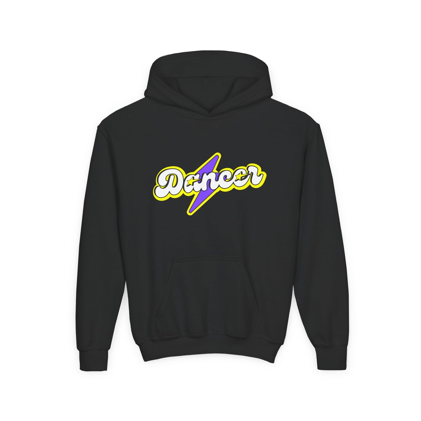 "Dancer" Youth Hooded Sweatshirt – Superhero-Inspired Dance Graphic Fleece Hoodie for Kids and Teens