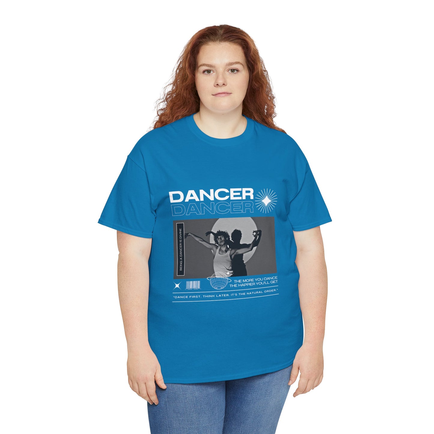 "Dancer" Spotlight Contemporary Dance Graphic Unisex Heavy Cotton Tee – Streetwear-Inspired Dance T-Shirt for Performers & Dance Lovers
