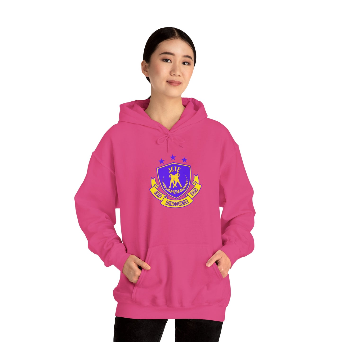 "Jeté Dance Gear" Unisex Hooded Sweatshirt – Collegiate Style Dance Hoodie for Dancers & Dance Lovers