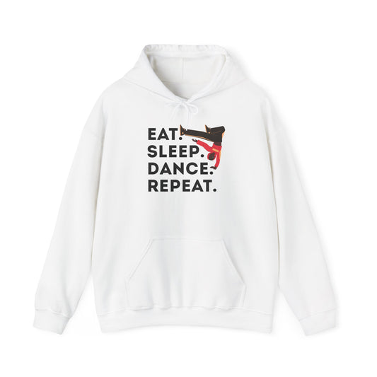 "Eat Sleep Dance Repeat" Unisex Dance Hoodie – Bold B-Boy Streetwear Sweatshirt