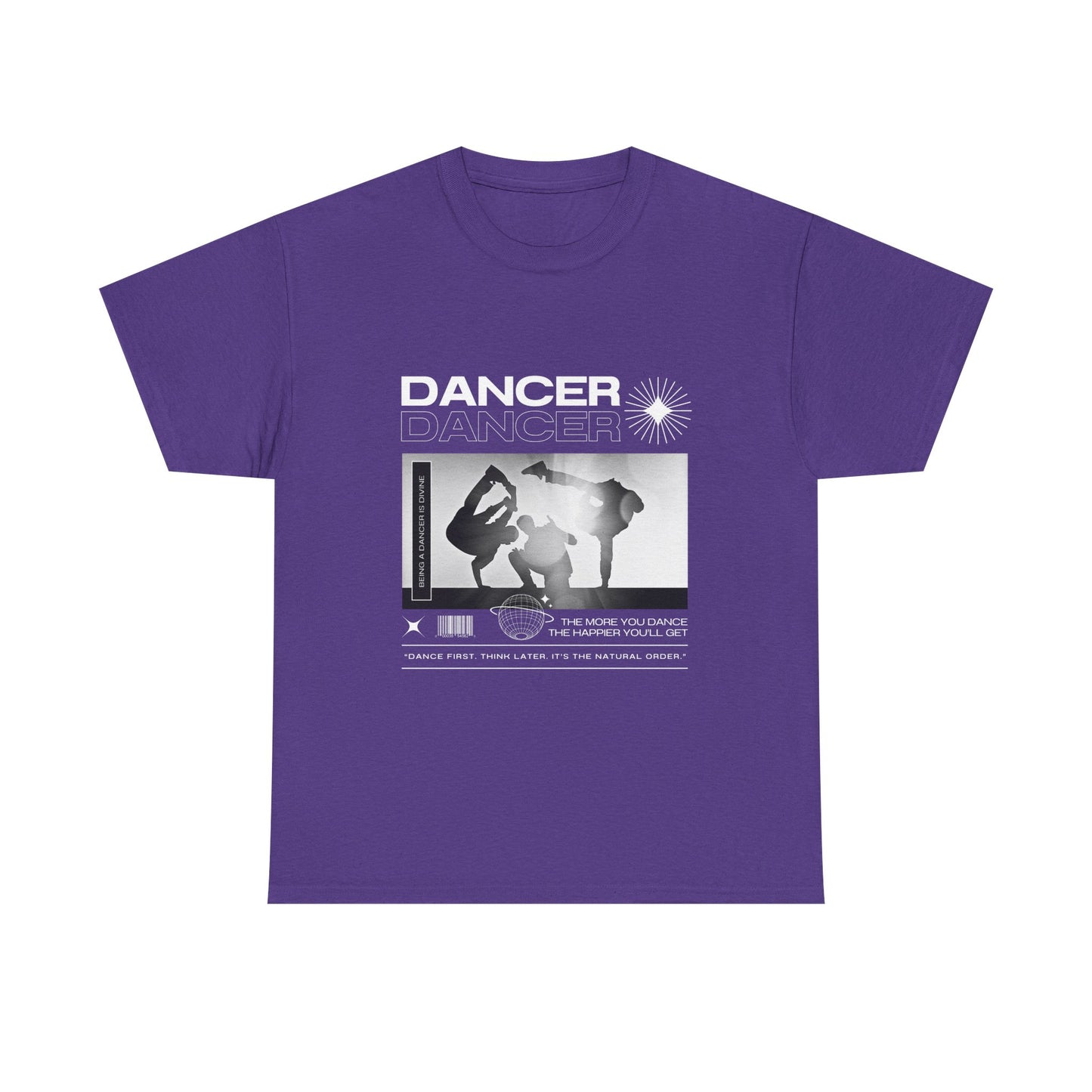 “Dancer” Graphic with Breakdancer Streetwear-Inspired Design | Hip-Hop Dance T-Shirt for Men & Women | Unisex Heavy Cotton Tee