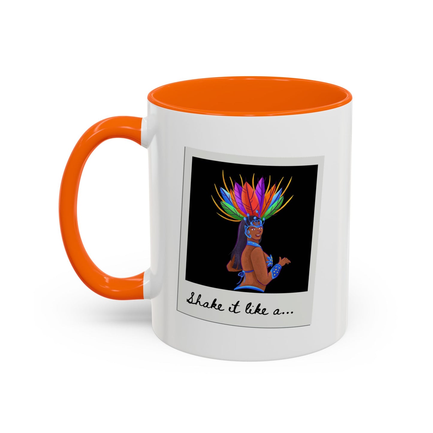 "Shake It Like a..." Accent Coffee Mug – Fun Dance Quote Ceramic Mug for Dancers and Music Lovers