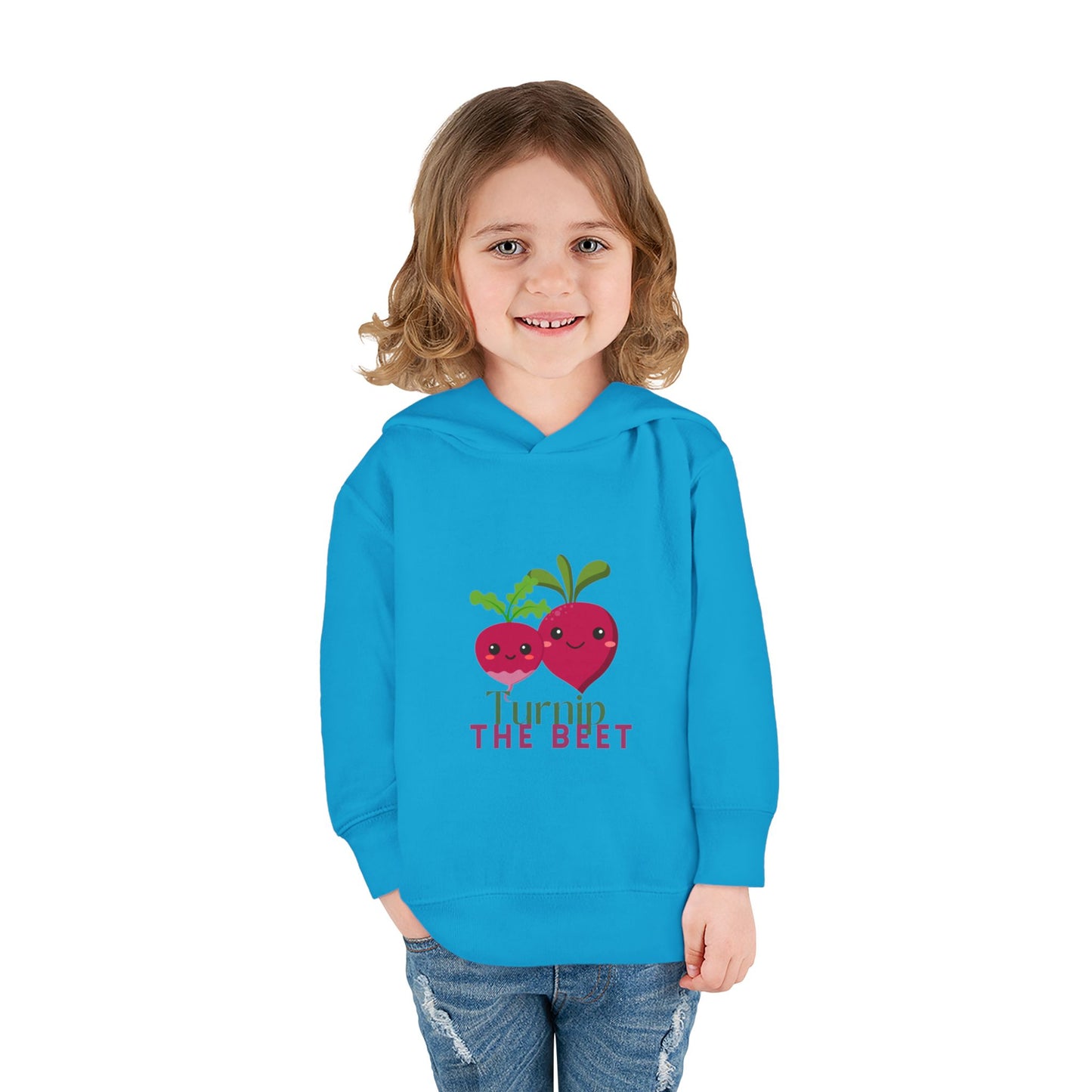 "Turnip the Beet "Toddler Pullover Hoodie – Cute Vegetable Dance Pun Graphic Fleece Sweatshirt for Kids