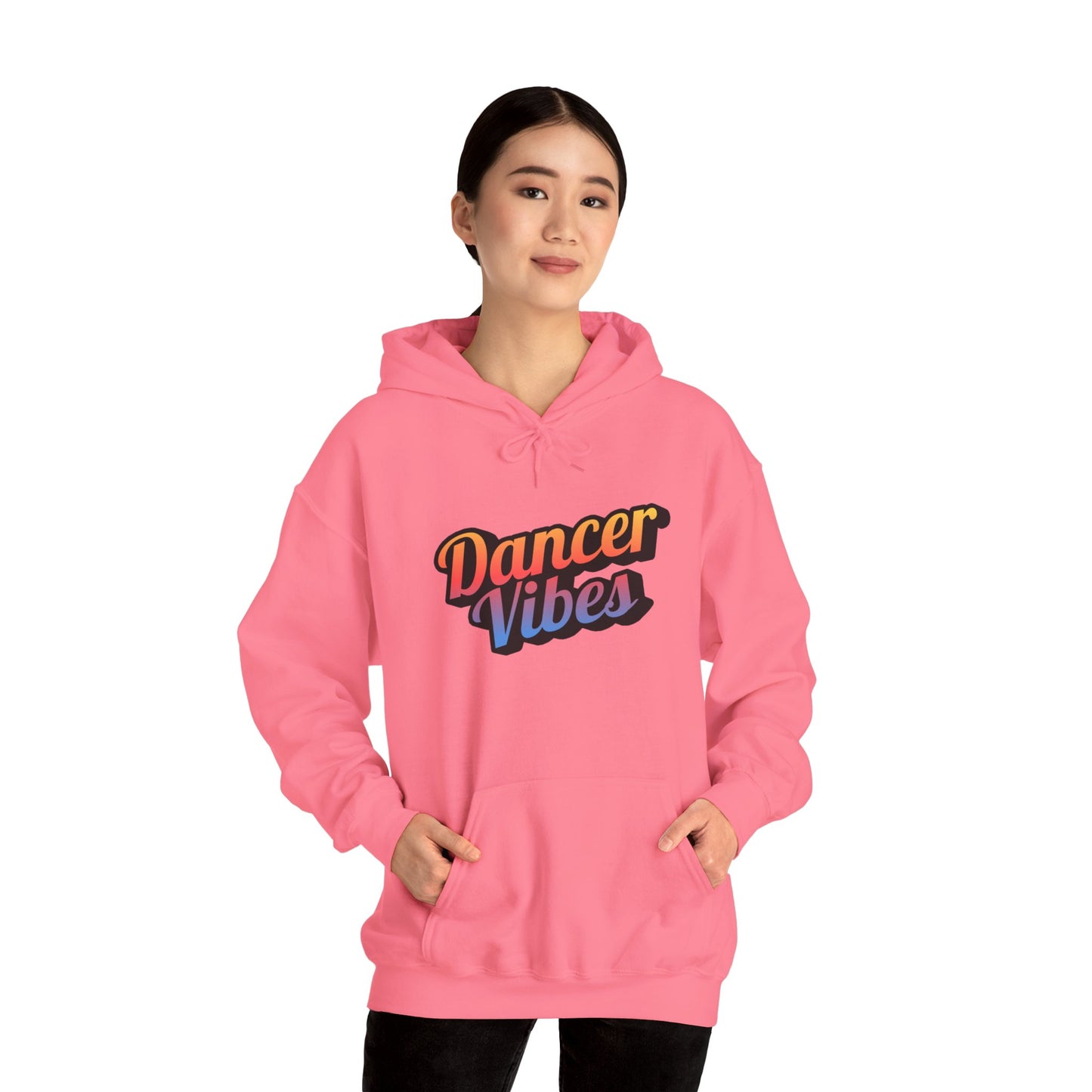 "Dancer Vibes" Unisex Hooded Sweatshirt – Colorful Retro Dance Graphic Hoodie for Dance Lovers