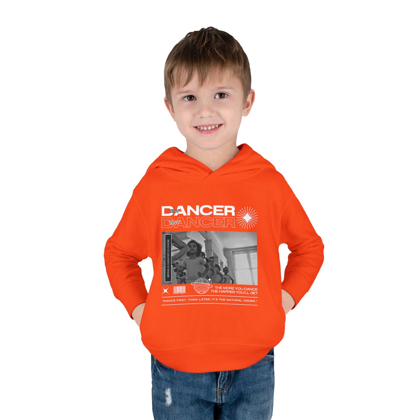 “Tiny Dancer” Toddler Pullover Hoodie – Streetwear-Inspired Ballet Class Graphic Sweatshirt for Kids
