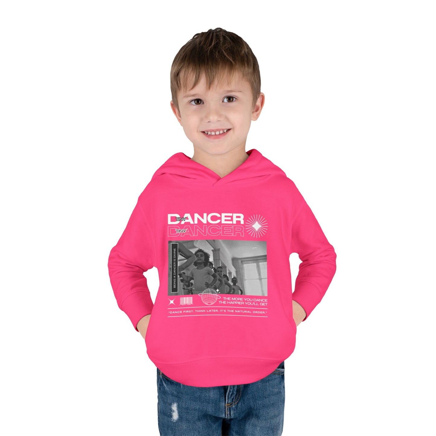 “Tiny Dancer” Toddler Pullover Hoodie – Streetwear-Inspired Ballet Class Graphic Sweatshirt for Kids
