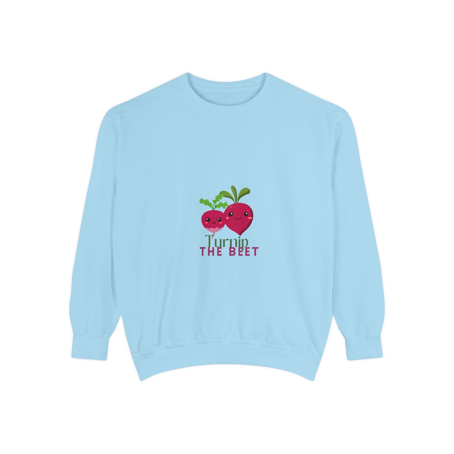 "Turnip the Beet" Unisex Lightweight Crewneck Sweatshirt – Fun Dance Pun Pullover with Cute Pepper Graphic for Dancers & Music Fans