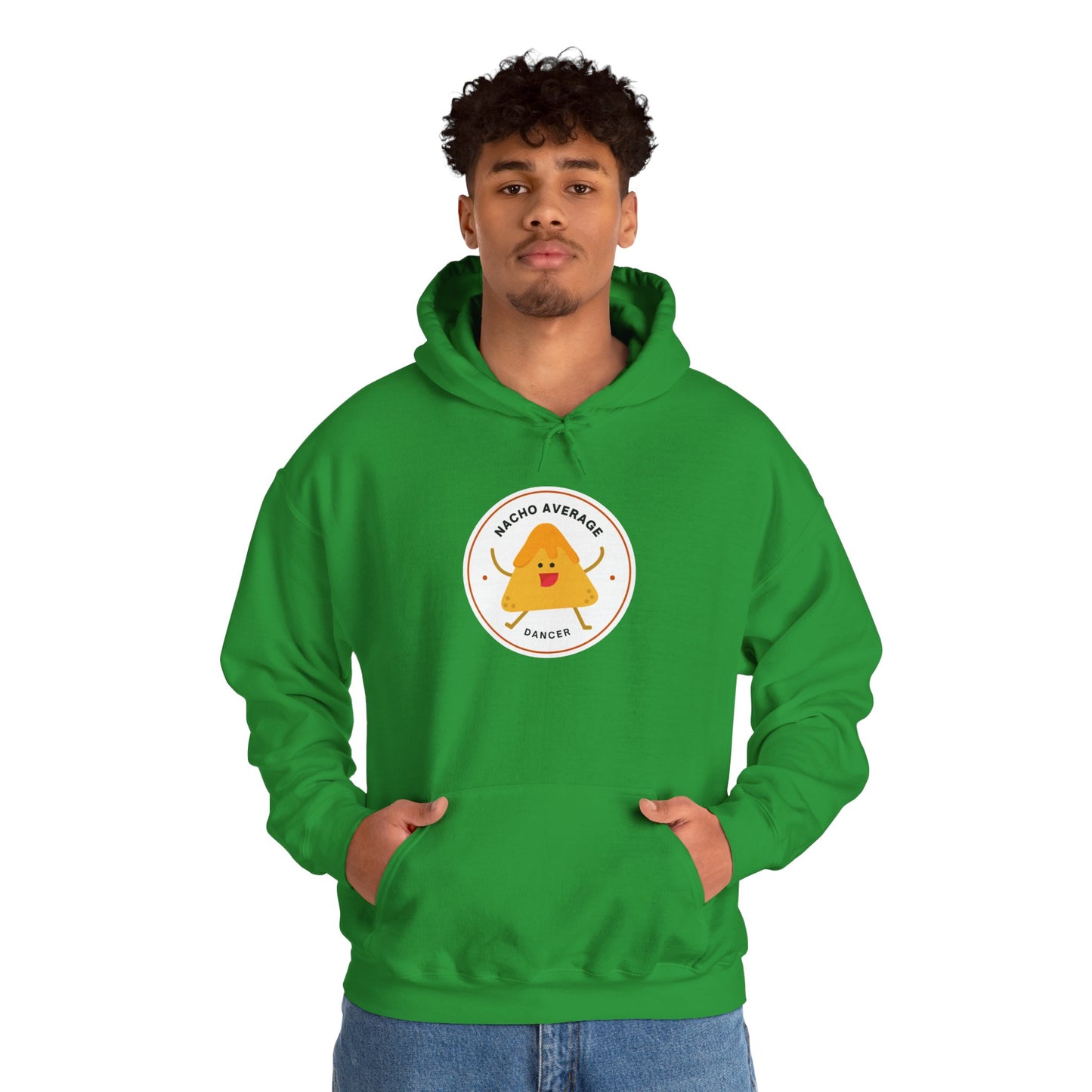 "Nacho Average Dancer" Unisex Hooded Sweatshirt – Funny Dance Pun Hoodie with Cute Nacho Graphic | Cozy Gift for Dancers & Food Lovers