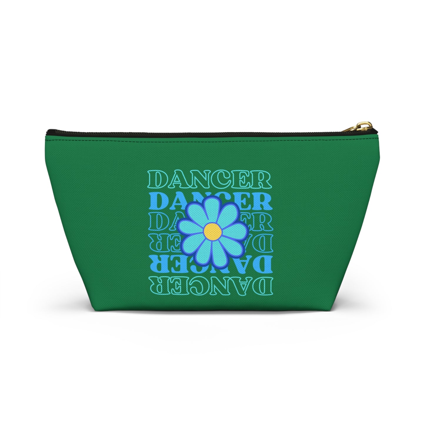 "Dancer" Makeup Bag – Elegant Floral Dance Graphic – Stylish Zipper Pouch for Cosmetics, Accessories & Gifts for Dancers