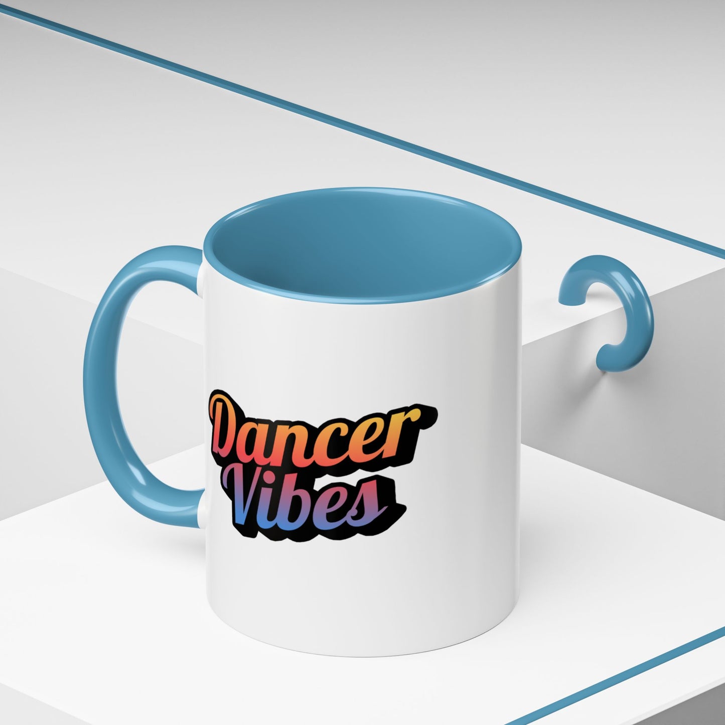 "Dancer Vibes" Accent Coffee Mug – Stylish Ceramic Mug for Dance Lovers and Performers