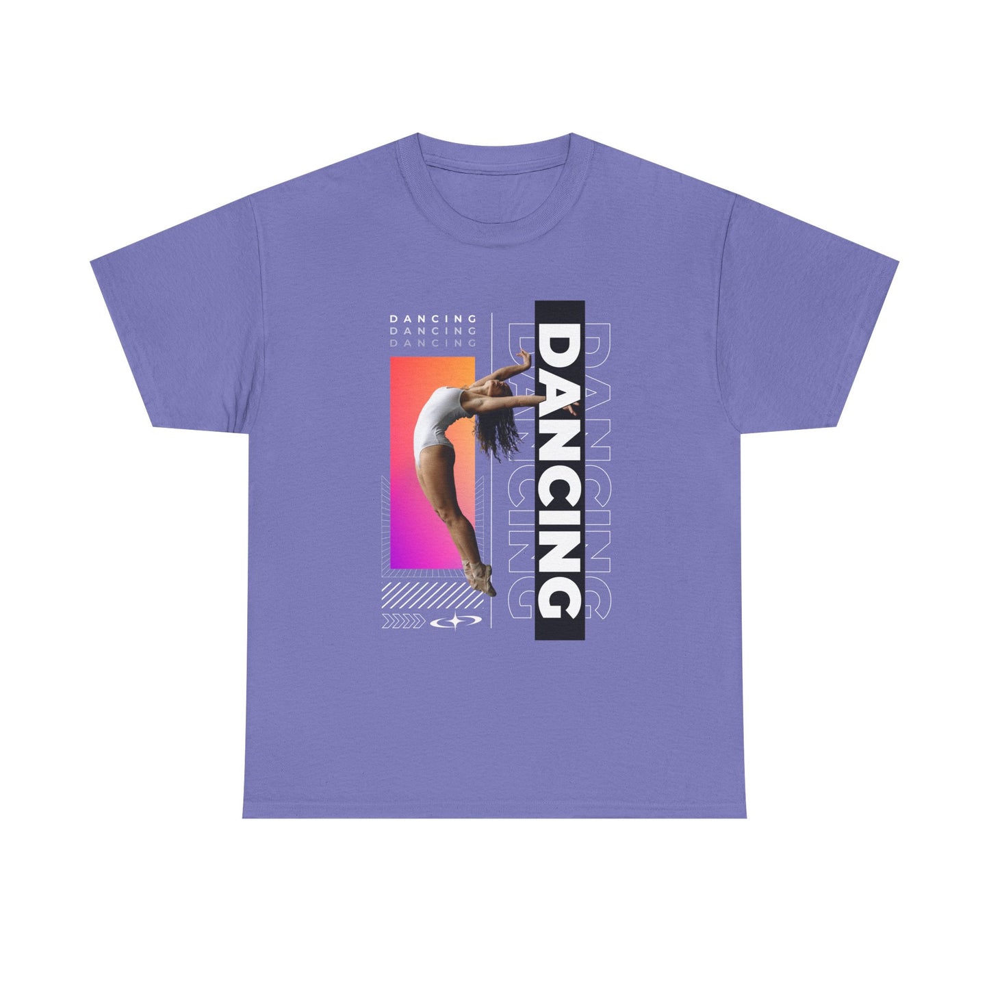 “Dancing” Streetwear-Inspired Female Dancer Unisex Heavy Cotton Tee – Urban Dance Graphic T-Shirt for Performers and Dance Lovers