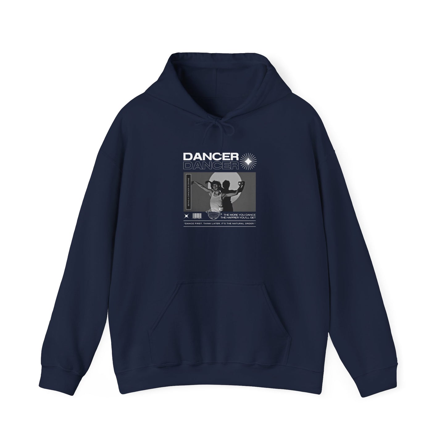 “Dancer” Contemporary Dancer in Spotlight Graphic | Streetwear-Inspired Dance Hoodie for Modern Dance Lovers - Unisex Heavy Blend™ Hooded Sweatshirt