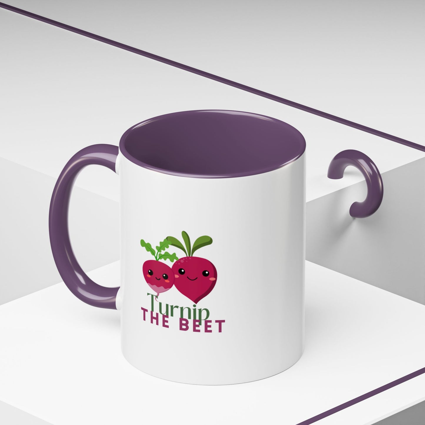 "Turnip the Beet" Accent Coffee Mug – Funny Dance Pun Ceramic Mug for Dancers and Music Lovers