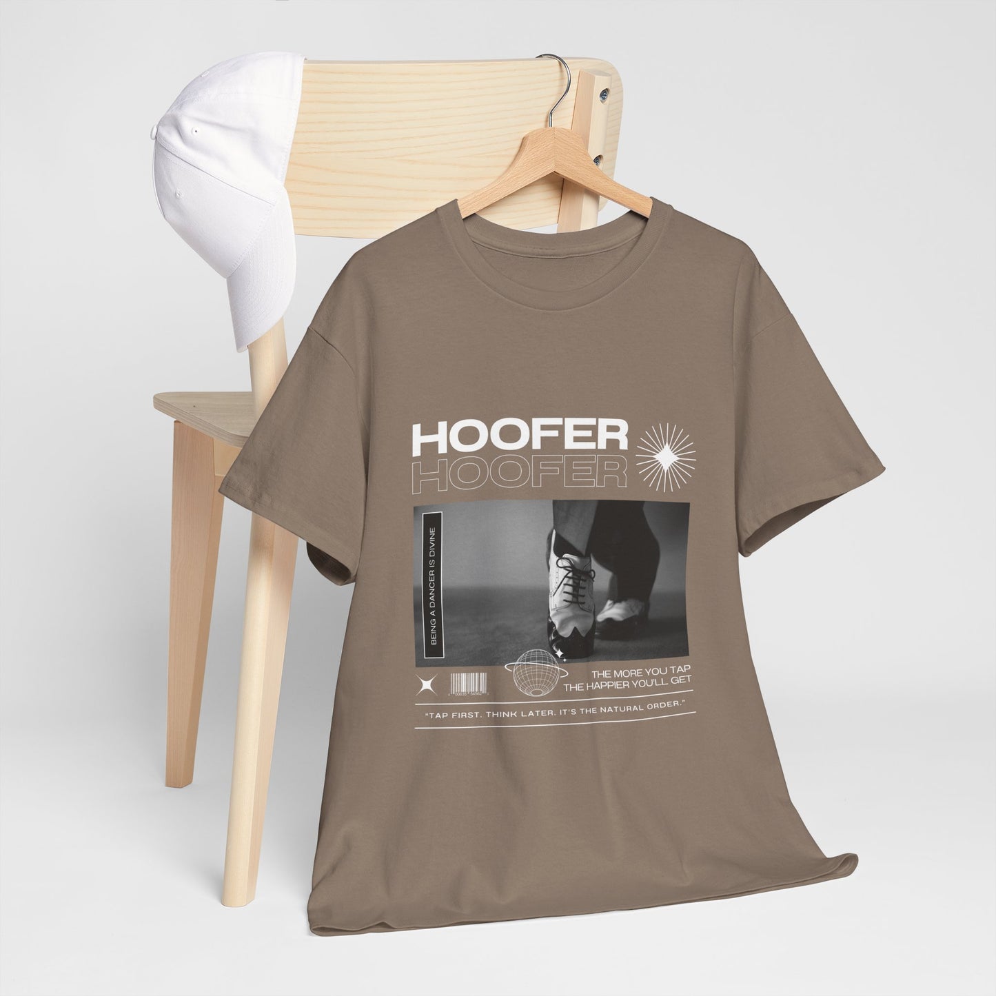 “Hoofer" Tap Dance Unisex Heavy Cotton Tee – Streetwear-Inspired Tap Shoes Graphic T-Shirt for Dancers