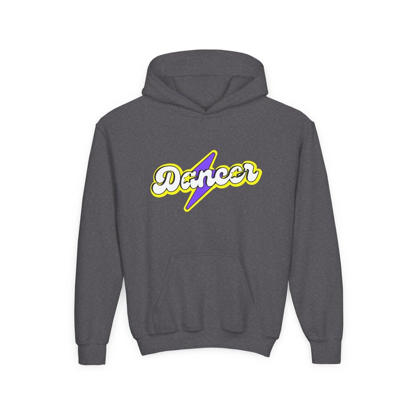 "Dancer" Youth Hooded Sweatshirt – Superhero-Inspired Dance Graphic Fleece Hoodie for Kids and Teens