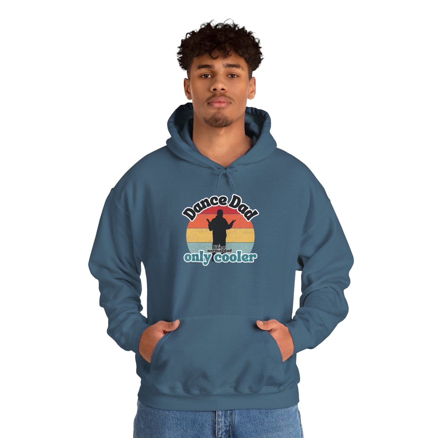 Dance Dad Retro Hoodie – Funny Unisex Heavy Blend™ Hooded Sweatshirt for Cool Dance Dads