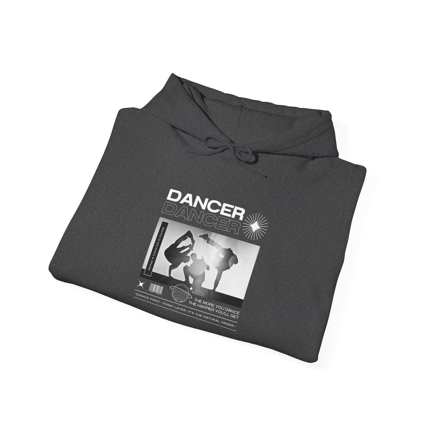“Dancer” Breakdancer Streetwear Graphic | Hip-Hop Dance Hoodie for Urban Style & Comfort - Unisex Heavy Blend™ Hooded Sweatshirt
