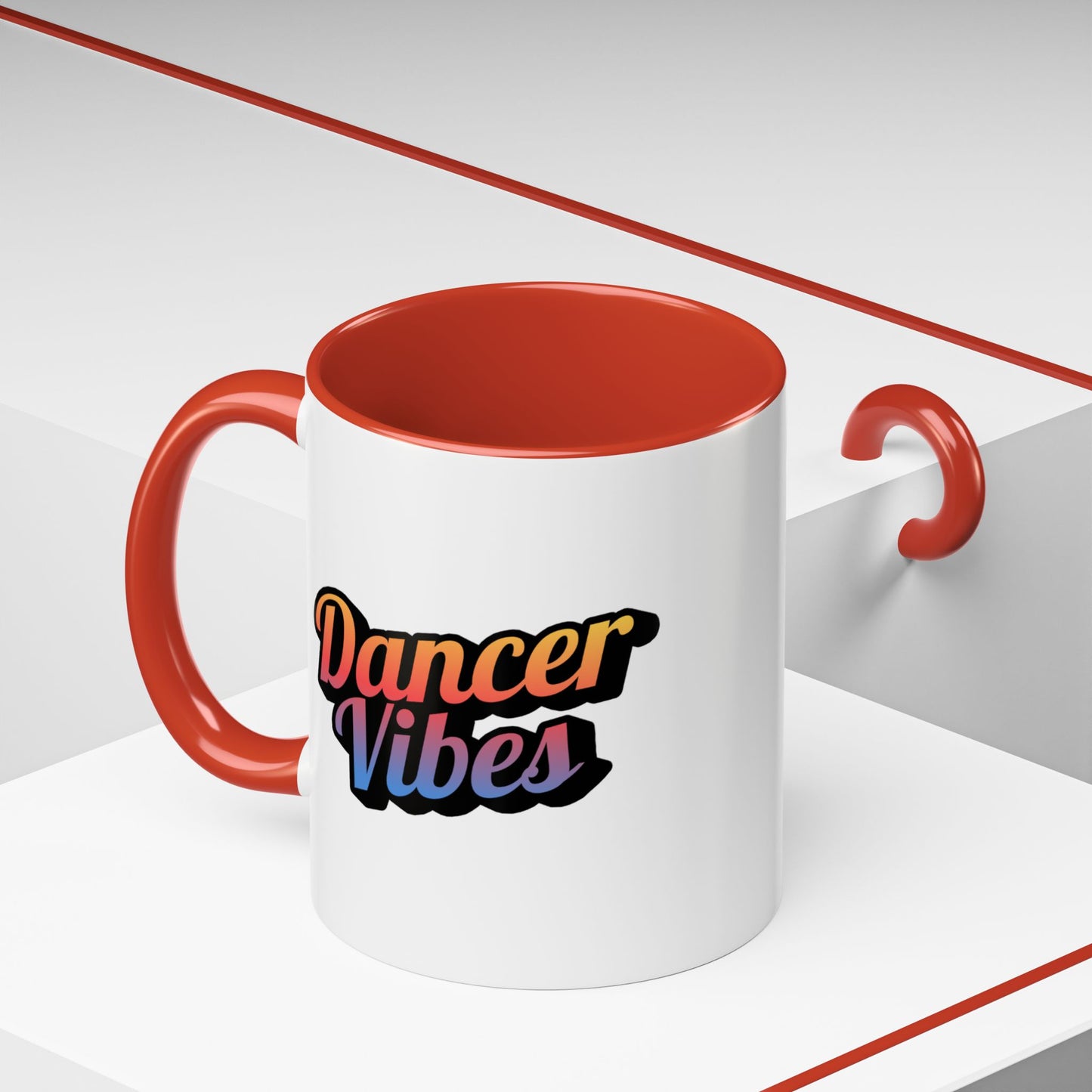 "Dancer Vibes" Accent Coffee Mug – Stylish Ceramic Mug for Dance Lovers and Performers