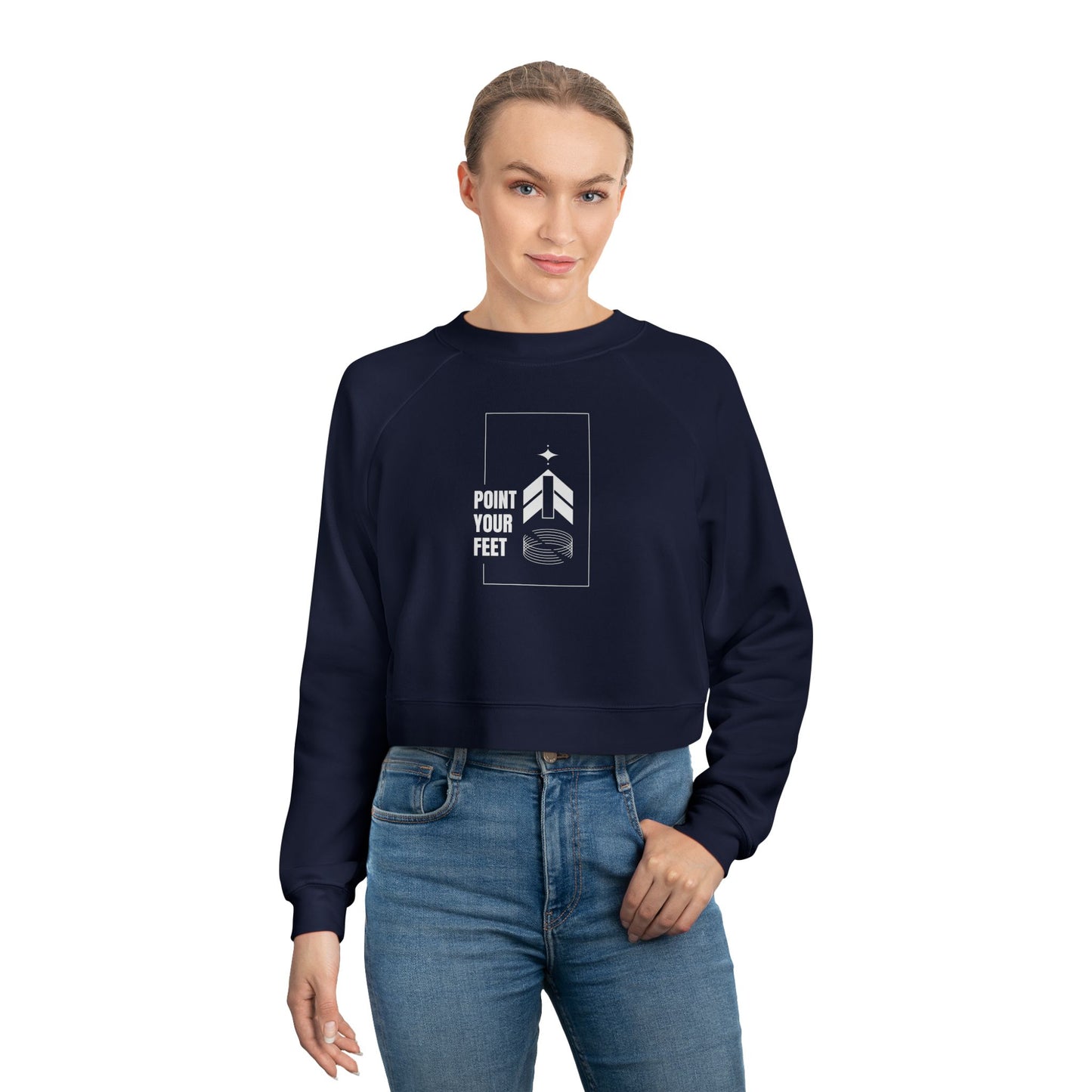 “Point Your Feet” Streetwear-Inspired Ballet Graphic | Dance Sweatshirt for Ballerinas & Dance Enthusiasts - Women’s Cropped Sweatshirt