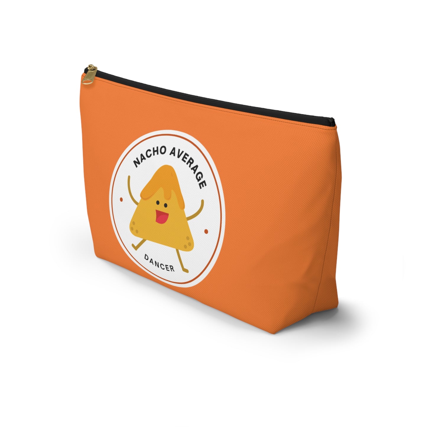 "Nacho Average Dancer" Makeup Bag – Cute Nacho Dance Graphic – Fun Dance-Themed Zipper Pouch for Cosmetics, Accessories & Gifts