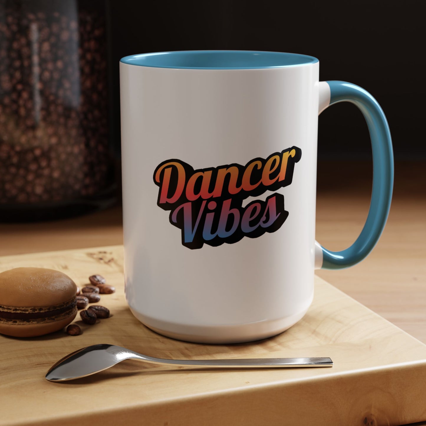 "Dancer Vibes" Accent Coffee Mug – Stylish Ceramic Mug for Dance Lovers and Performers