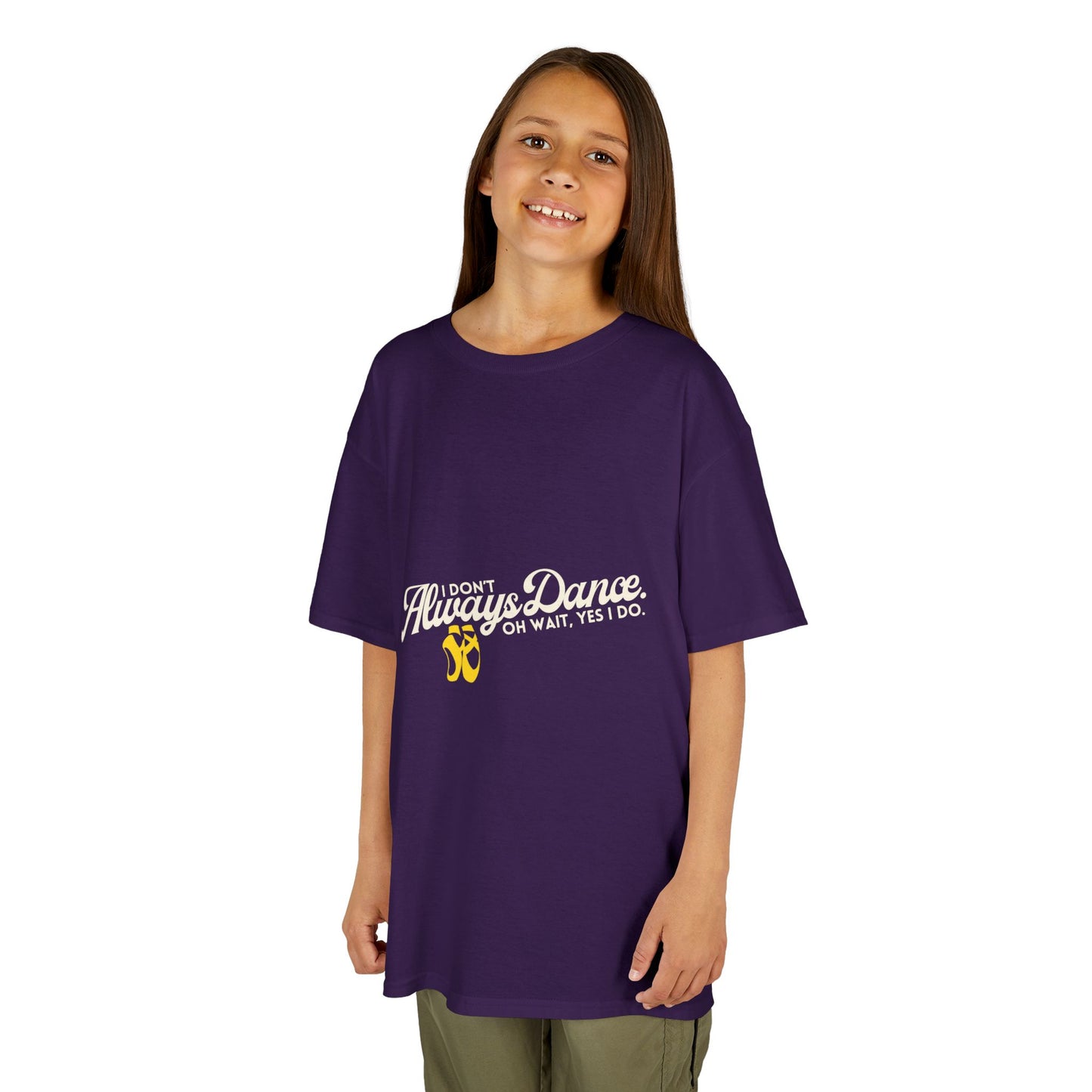 "I Don’t Always Dance.Oh Wait, Yes I Do." Youth Short Sleeve Tee – Bold Text Graphic Dance Shirt for Kids and Young Performers