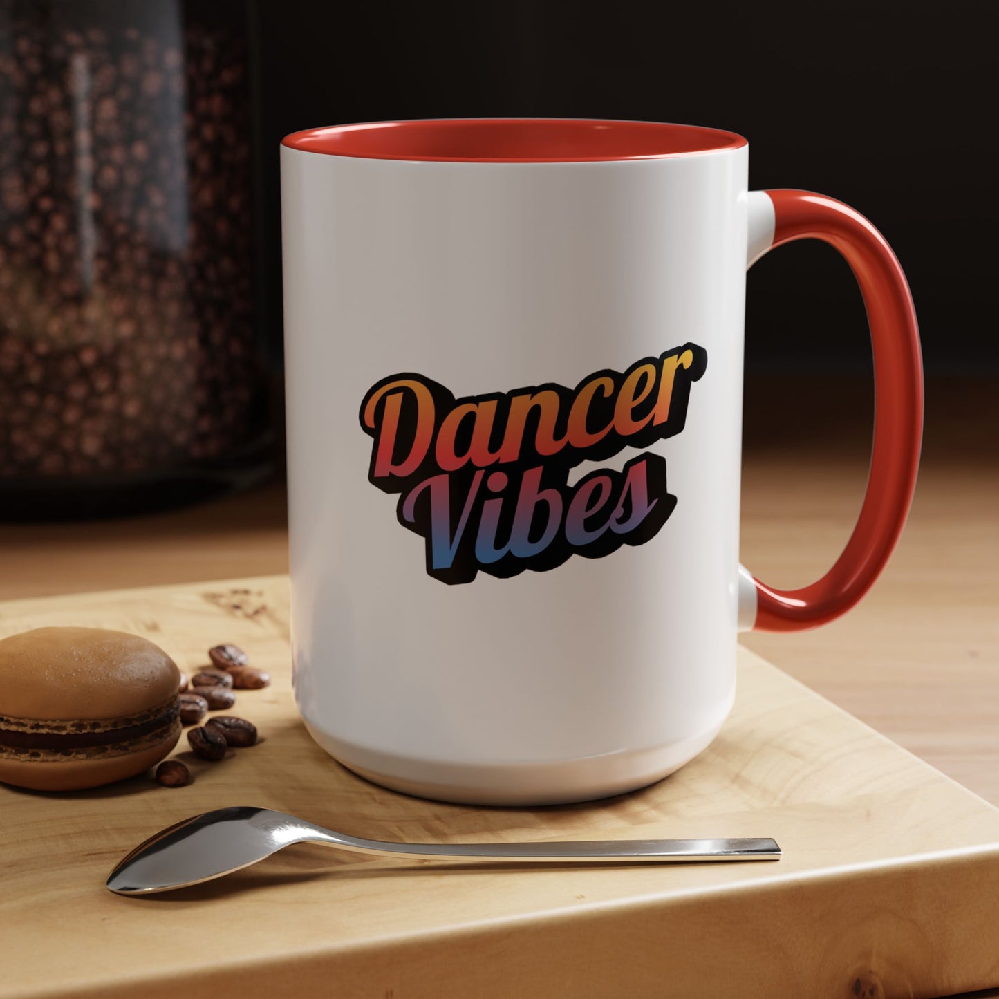 "Dancer Vibes" Accent Coffee Mug – Stylish Ceramic Mug for Dance Lovers and Performers