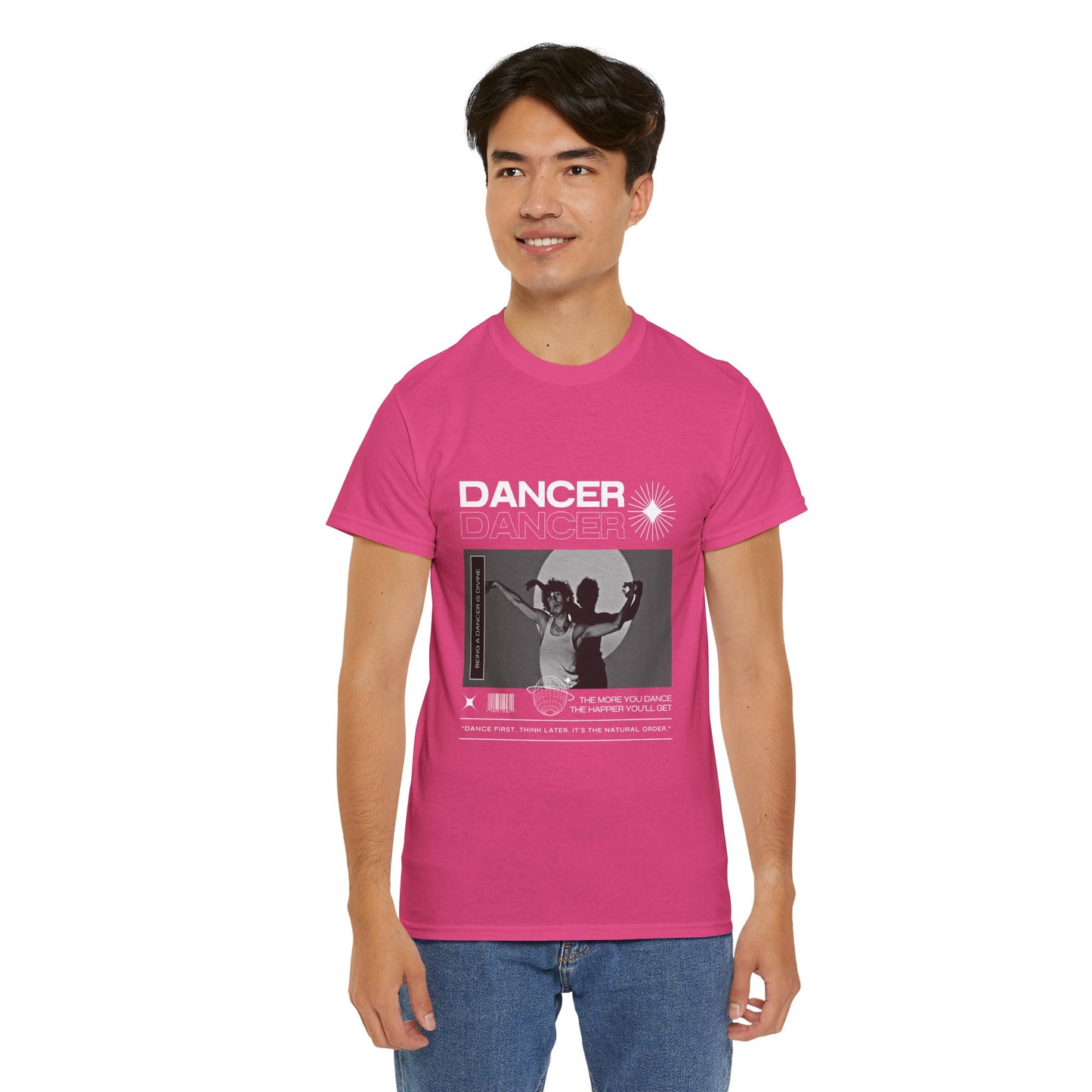 "Dancer" Spotlight Contemporary Dance Graphic Unisex Heavy Cotton Tee – Streetwear-Inspired Dance T-Shirt for Performers & Dance Lovers