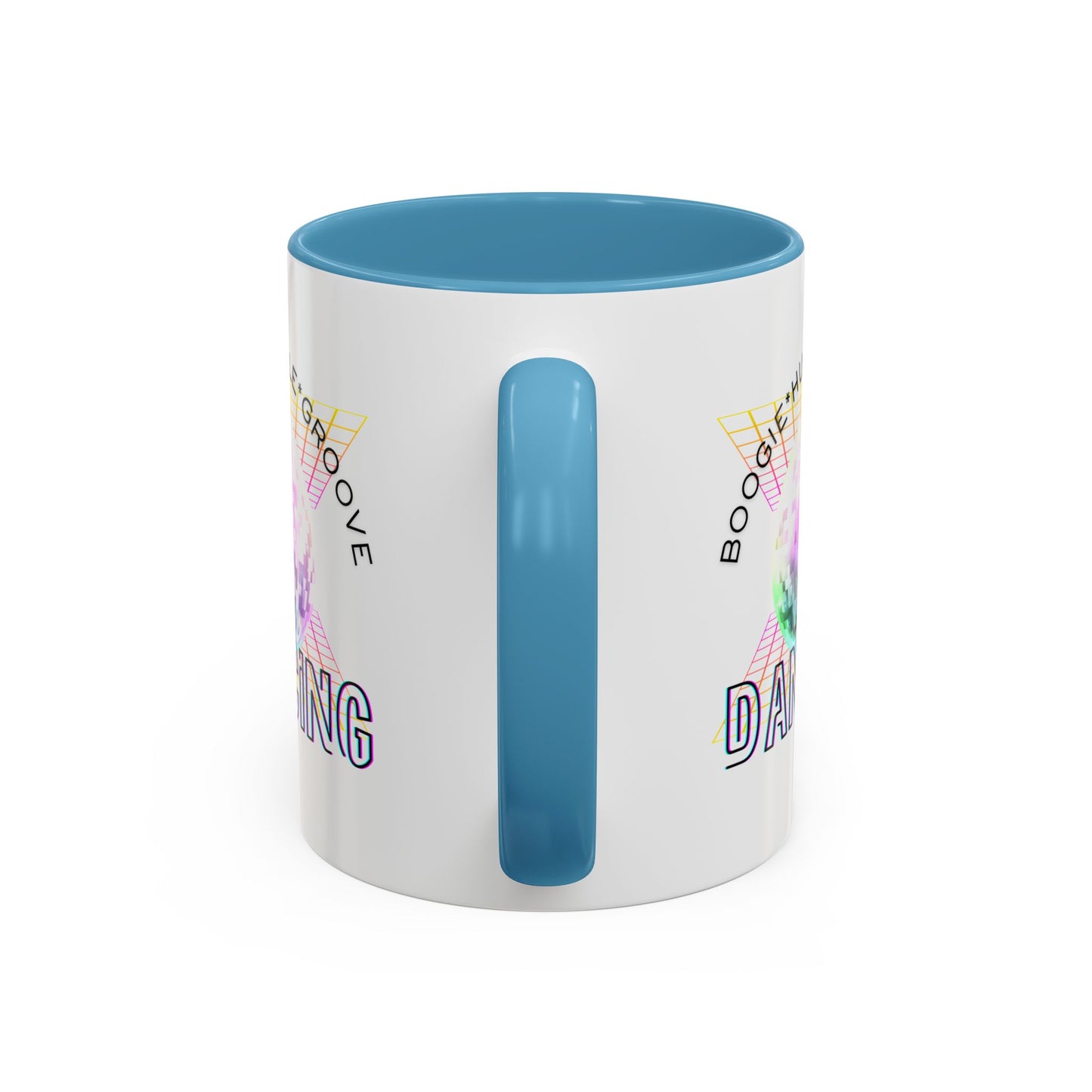 "Boogie, Hustle, Groove - Dancing" Disco Accent Coffee Mug – Fun Retro Dance Gift for Coffee Lovers