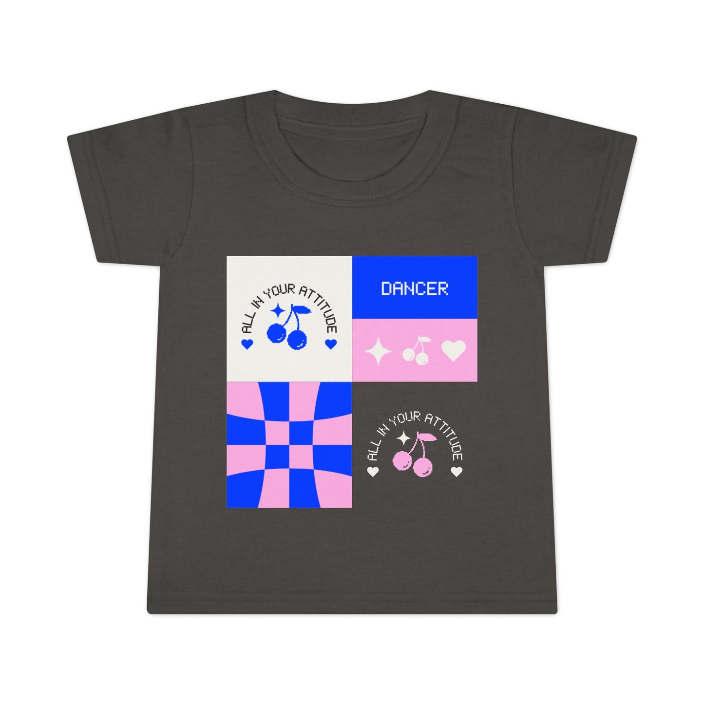 "Dancer – All in Your Attitude" Toddler Dance T-Shirt – Retro Graphic Short Sleeve Tee for Kids