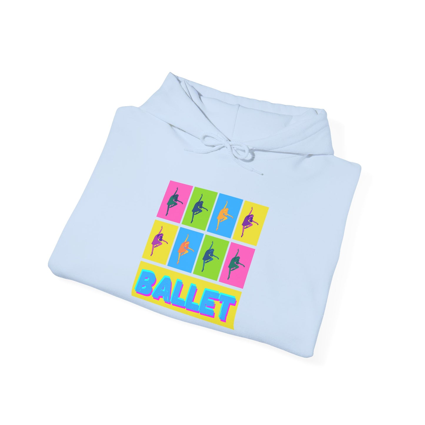 “Ballet” Pop Art Inspired Design with Ballet Dancer Graphics | Streetwear Ballet Hoodie for Dance Lovers - Unisex Heavy Blend™ Hooded Sweatshirt
