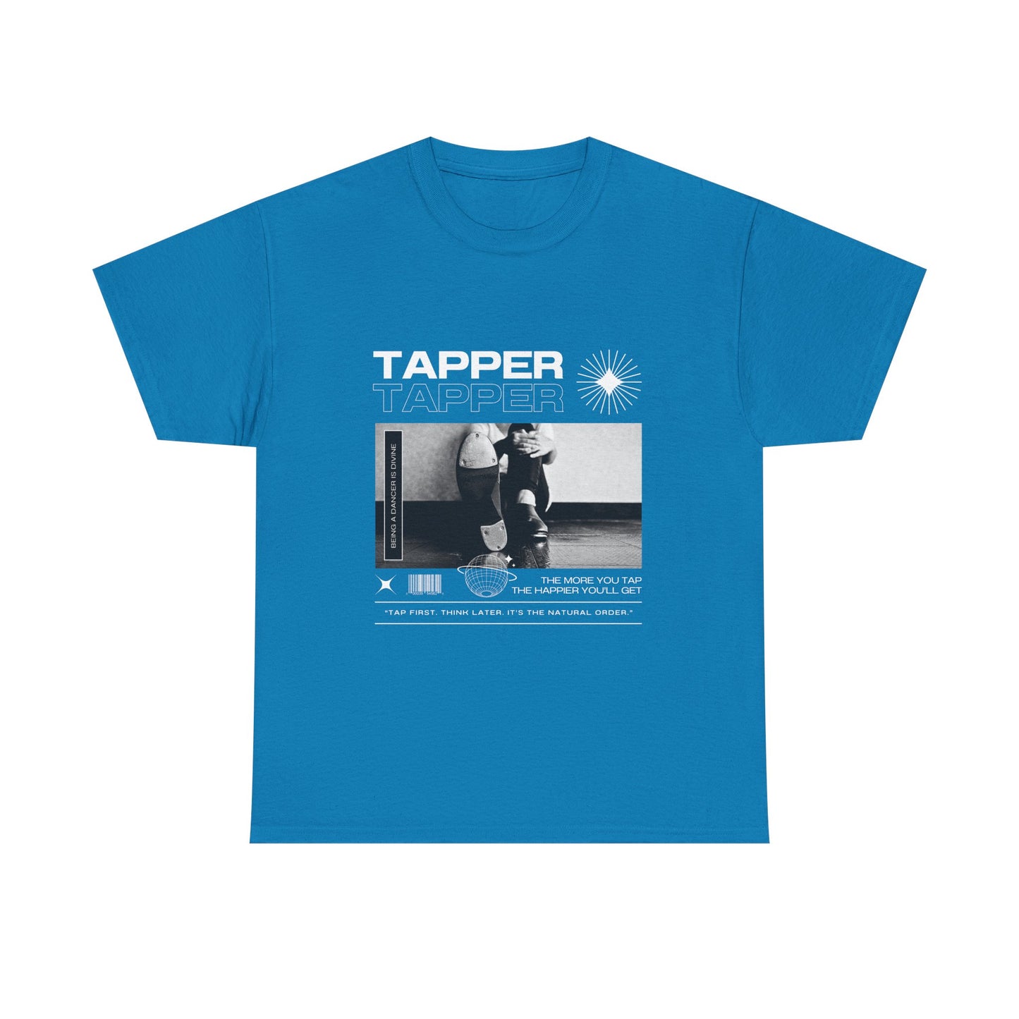 “Tapper” Tap Dance Unisex Heavy Cotton Tee – Streetwear-Inspired Tap Shoes Graphic T-Shirt for Dancers