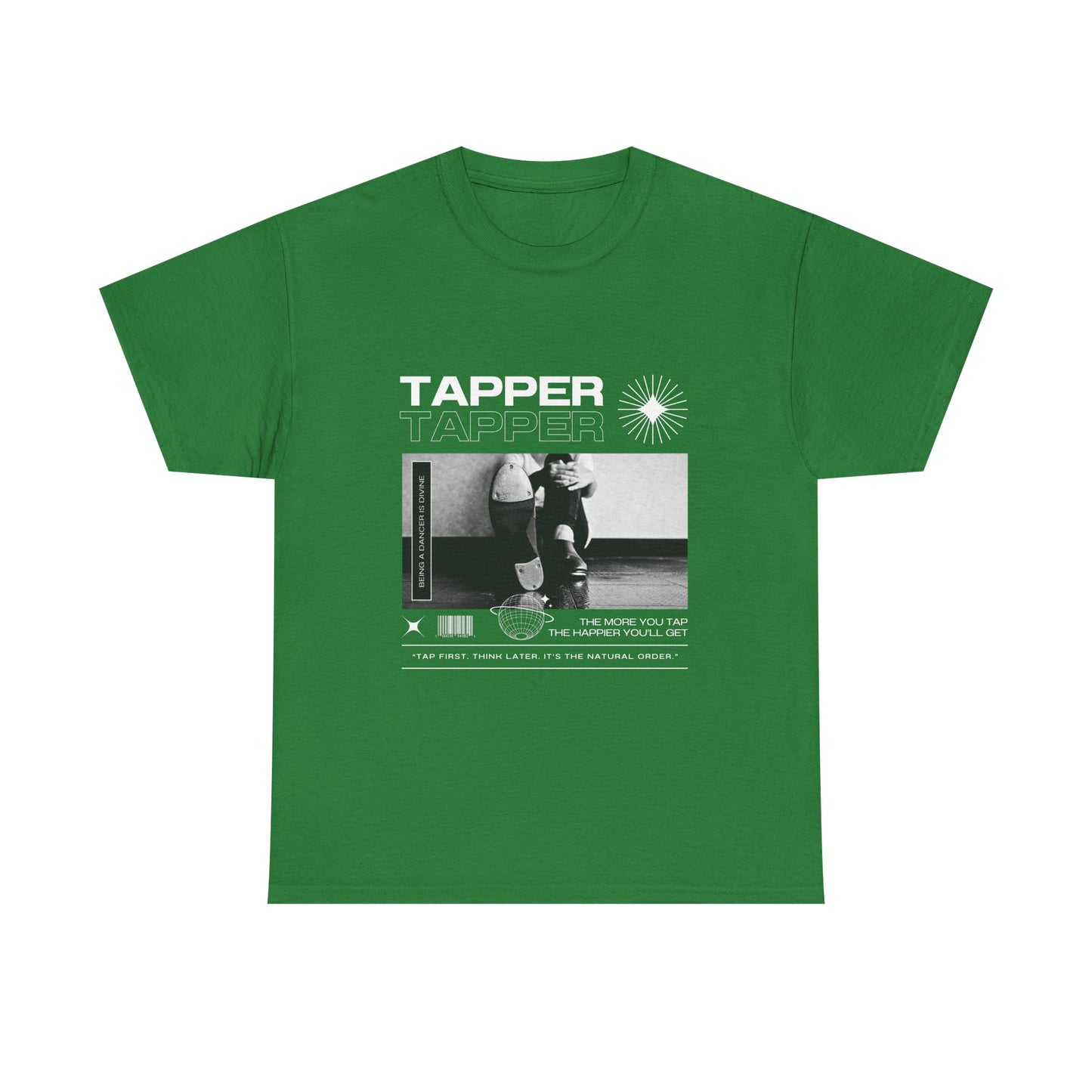“Tapper” Tap Dance Unisex Heavy Cotton Tee – Streetwear-Inspired Tap Shoes Graphic T-Shirt for Dancers