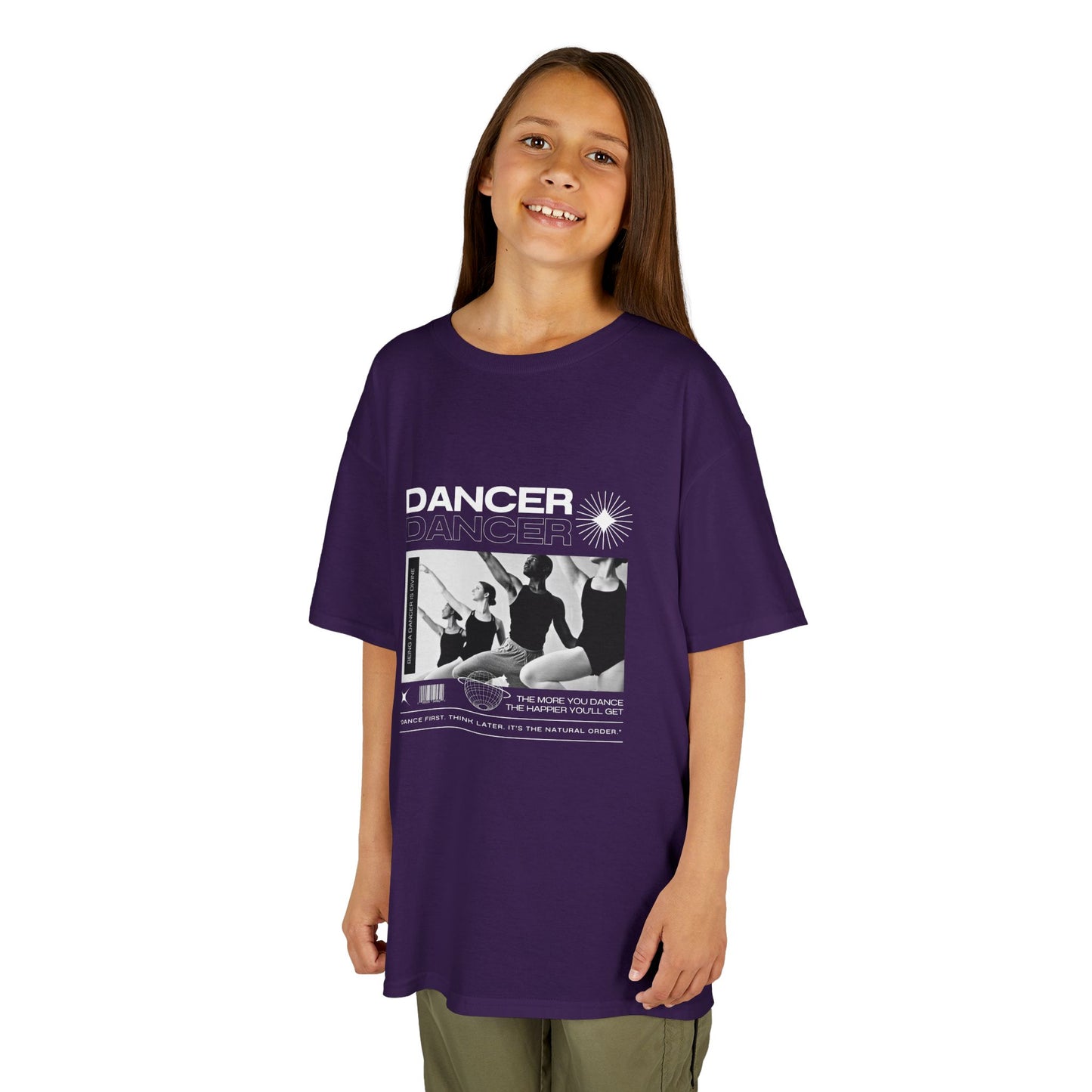 “Dancer” Youth Short Sleeve Tee – Young Ballet Dancers at the Barre Streetwear-Inspired Dance Shirt for Kids